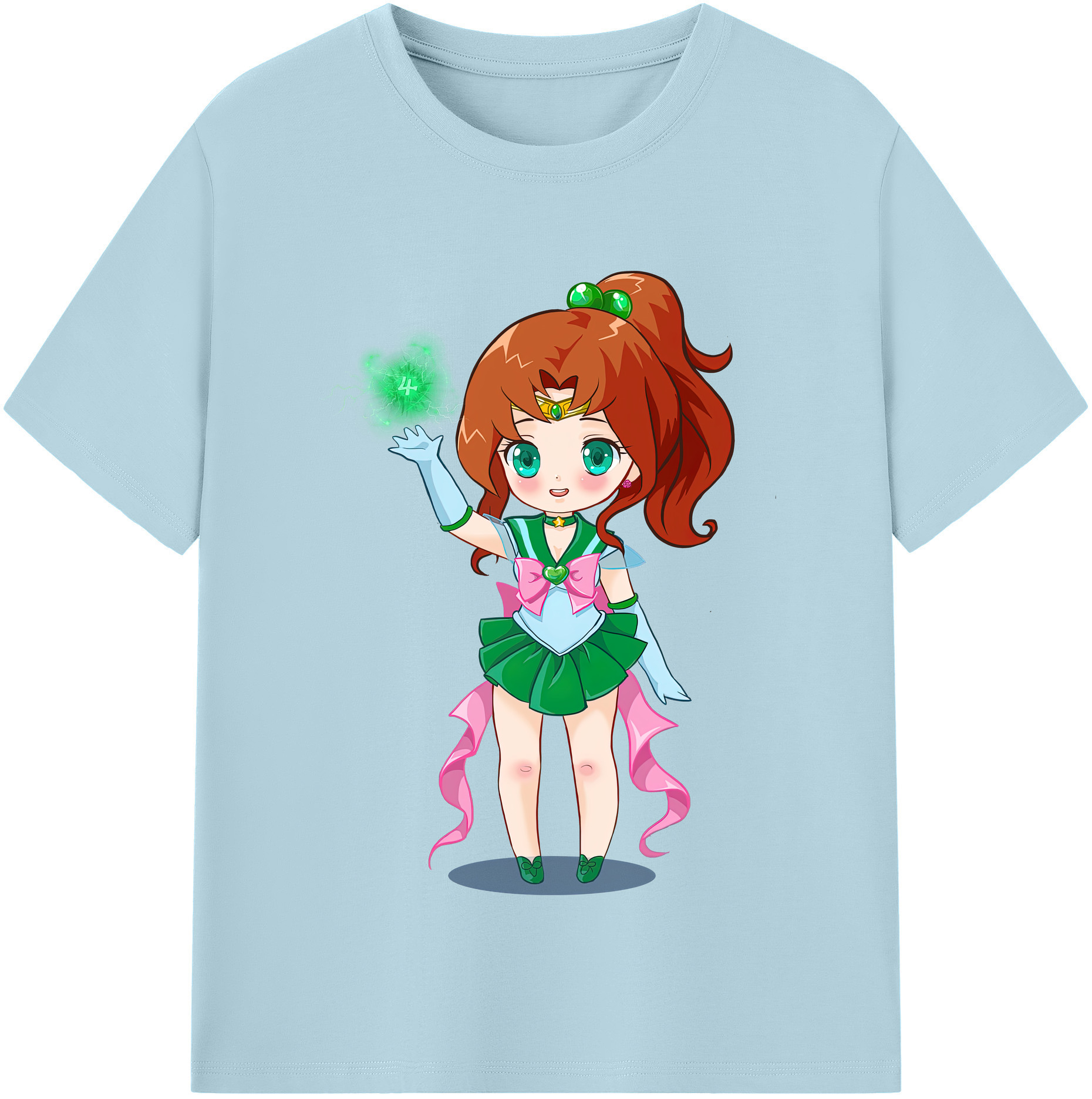 （画像用） 美少女戦士セーラームーン 木野 まこと きの まこと Sailor Moon Kino Makoto （セーラージュピター；Sailor Jupiter） 綿100％半袖Tシャツ（フロントプリント）